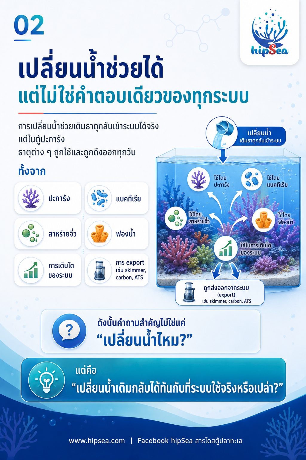 เปลี่ยนน้ำอย่างเดียวพอไหม - ธาตุรอง, Trace, elements