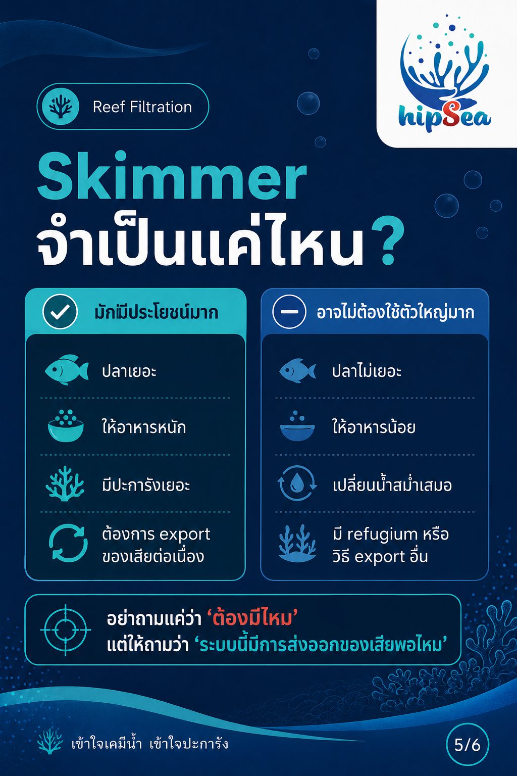 Skimmer ยิ่งใหญ่ยิ่งดีจริงหรือ