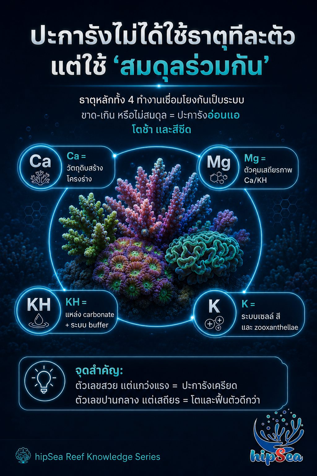 ธาตุหลักสำหรับตู้ทะเล