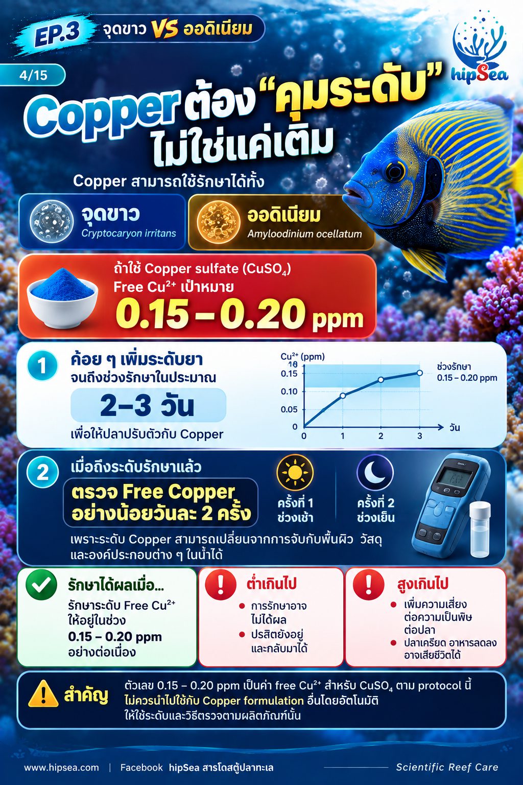 จุดขาว vs ออดิเนียม EP3 - โรค, ป่วย, กัก, รักษา